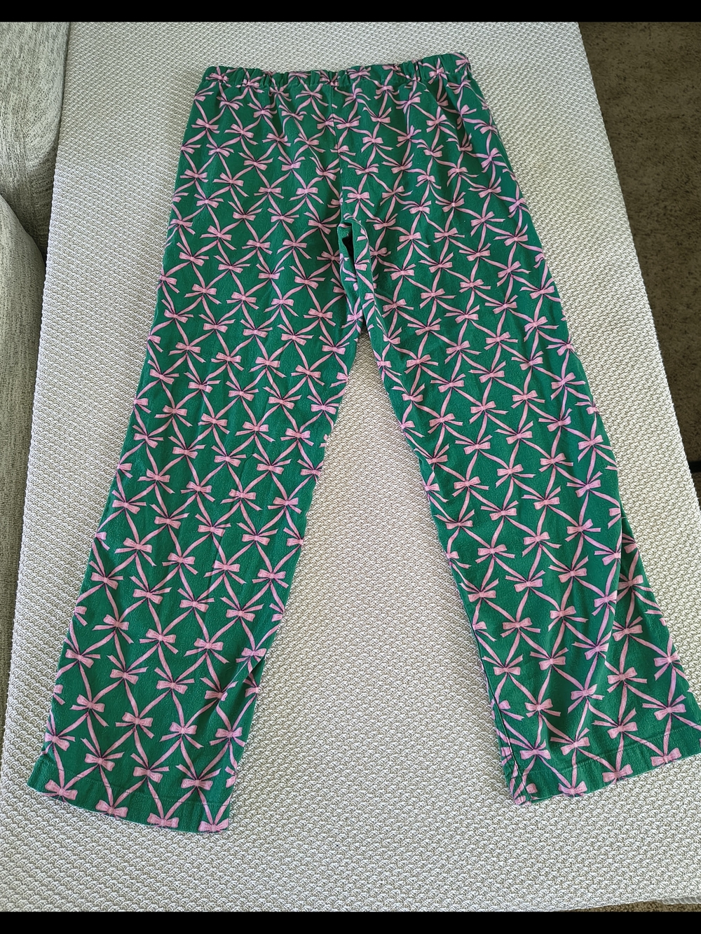 J. Crew Green and Pink Printed Pajama Pants - Picture 3 of 10